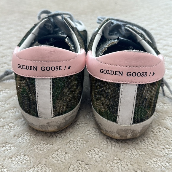 Golden Goose Camo Sparkle Sneakers - size 9 - Picture 3 of 4